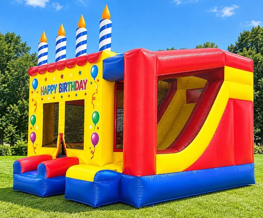 Birthday Bash bounce and slide combo